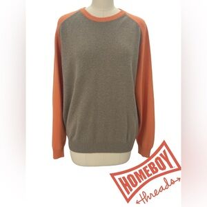 ANDREA FENZI Men's Orange & Beige Thermal Sweater Size Unknown